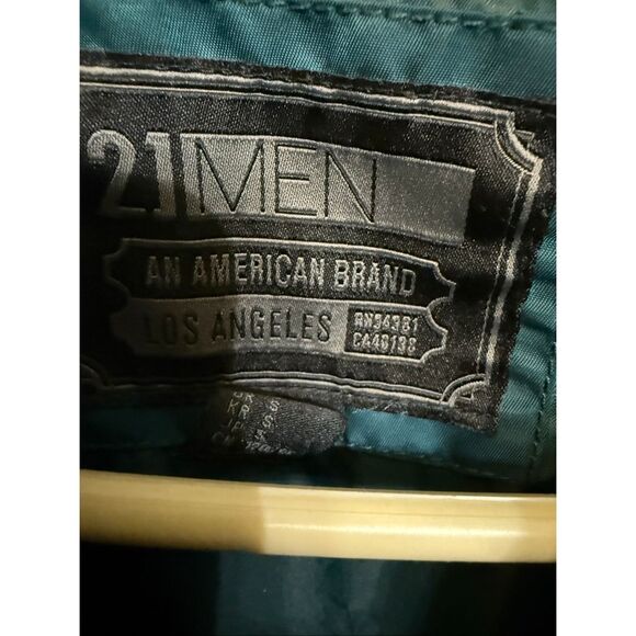 Bangbros Men's 21 Men An American Brand Snap Bomber Jacket Green Size Small - Picture 4 of 10